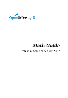 Software OpenOffice.org OpenOffice - 3.3 Průvodce matematiky