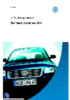 Automobily Volkswagen PASSAT - YEAR 2001 Uživatelský manuál