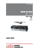 Příslušenství pro video hry Western Telematic RSM-16 Uživatelský manuál